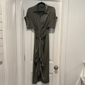 Steve Madden Olive Midi Shirt Dress